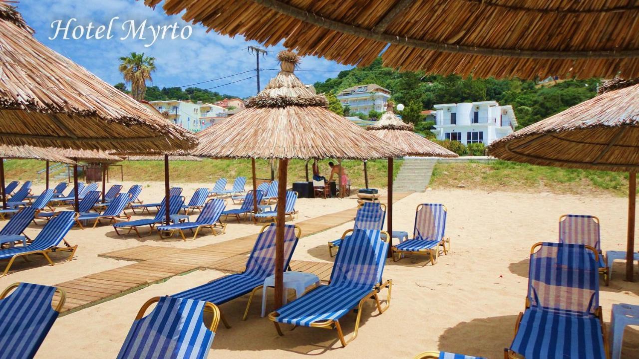 Mirto Beach Hotel & Restaurant Paralia Vrachou Exterior foto